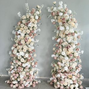 Archi di Fiori Artificiali in Seta Mista all'Ingrosso, Design Moderno Fatto a Mano per Decorazioni di Matrimoni e San Valentino - Product Image 1