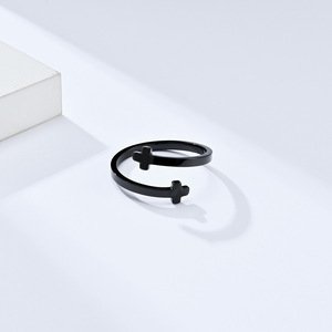 แหวนสแตนเลสแบบปรับได้สำหรับผู้หญิง ของขวัญเครื่องประดับนิ้วก้อย - Product Image 3