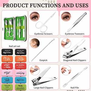 Custom LOGO Low Price Promotion Stainless Steel Nail Clipper Set Personal Care Travel <b>Gift</b> Nail Clipper Tool Kit - Product Image 4