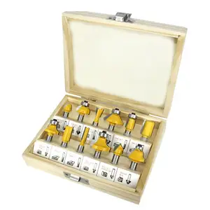 12pcs Set Madeira Máquinas Peças Madeira trabalhando Fresas Router Bit Set