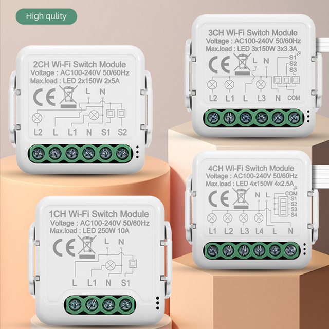 Tuya ZigBee 3.0 Smart Dimmer Switch Module 240v 1Gang Durable 2-Way Control Works Alexa Google Home UK Standard EU Compatible