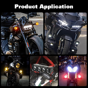 Đèn pha <span class=keywords><strong>LED</strong></span> xe máy trắng vàng, cos/pha, đèn sương mù cho ô tô, xe tải, SUV, UTV 12-80V, đèn pha mini, đèn chiếu xa - Product Image 6