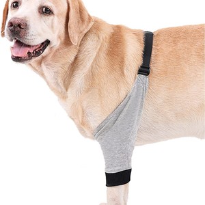 Dog Leg Injury Protector Grey Basic Protection Front Leg Sleeve For Pet Joint Warmth - Product Image 4