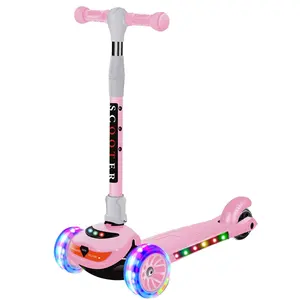 Büyük tekerlekli katlanır scooter/Çocuk pedalı itme skuter/bebek scooter yürüteç/2 in 1 bebek yürüteci