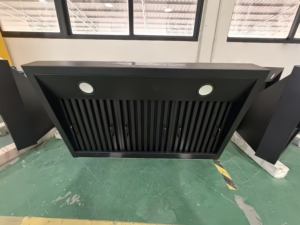 เครื่องดูดควันติดผนังสแตนเลสสีดำขนาด 36 นิ้ว 900CFM พร้อมรีโมทคอนโทรล 4 ระดับความเร็ว ไฟ LED ตัวกรองแบบ Baffle สำหรับใช้ในโรงแรม - Product Image 3