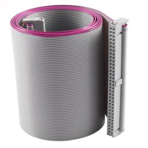 Cable Plano IDC BULUSHI F/F, Paso de 2.54 mm, 64 Pines, 118 cm, Gris, Conector Hembra a Hembra - Product Image 3