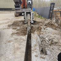 Trancheuse hydraulique à chaîne pour le posement de câbles et de conduites, machine de terrassement pour excavatrice