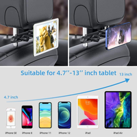 Support de tablette pour appuie-tête de voiture OEM personnalisé, support de tablette pour siège arrière CE ROSH, support magnétique pour téléphone et tablette réglable à 360° pour siège arrière