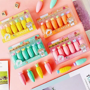 6 couleurs Mini Fluorescent Surligneur Stylo Set Carotte Maïs Cactus Design pour Art <span class=keywords><strong>Dessin</strong></span> Doodling Marquage Plat <span class=keywords><strong>Kawaii</strong></span> <span class=keywords><strong>Kawaii</strong></span> - Product Image 6