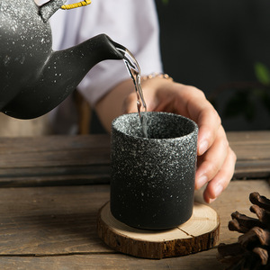 Taza de cerámica <span class=keywords><strong>japonesa</strong></span> hecha a mano 140Ml taza de café de loza taza de café de diseño antiguo - Product Image 2