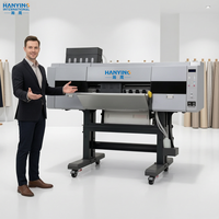 Nouvelle imprimante DTF de 80 cm avec 4 têtes d'impression I3200 et un agitateur de poudre pour une production de transfert de vêtements à haute vitesse utilisant de l'encre DTF