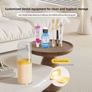 One Cup Essentials Silikon Wiederverwendbares Toilettenartikel-Set Praktisches Reise-Set für Unterwegs Zahnbürste Zahnpasta Mundspülung Box OPP-Beutel - Product Image 3