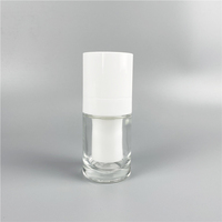 Emballage en verre de luxe, flacon cosmétique en verre sans air avec vaporisateur ou pompe, 15 ml, 30 ml, 50 ml