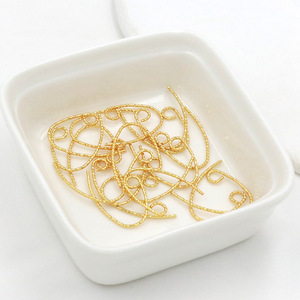 Ganchos para pendientes estilo francés con diseño de espiral, chapados en oro de 18 quilates sobre cobre, para la fabricación de pendientes, accesorios de joyería DIY A06 - Product Image 3