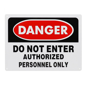 Dấu hiệu cảnh báo 10*14 "PVC nguy hiểm không nhập có thẩm quyền nhân viên chỉ thận trọng dấu hiệu Hội Đồng Quản Trị - Product Image 1