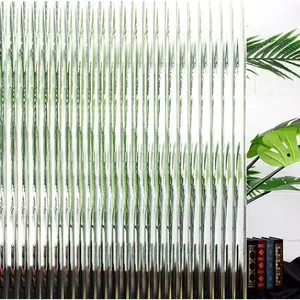 Free Sample Reeded Glass Decorative Film Privacy Self Adhesive Window Films For Bathroom Room