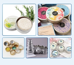 Pot cosmétique rond en aluminium de 100 ml avec bouchon à vis - Emballage réutilisable pour rouge à lèvres et soins de la peau, couleur argent, directement de l'usine - Product Image 4