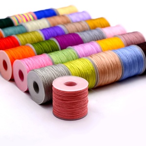 Braccialetto in Corda di Poliestere Fatto a Mano Personalizzato all'Ingrosso, Filo di Giada 72°, Lussuoso 0,8mm, Colori Vivaci per Abbigliamento e Calzature - Product Image 4