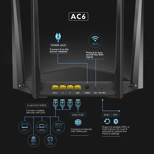 Hot Bán Toàn Cầu Phiên Bản Tenda Ac6 Wifi Router Ac1200 5Ghz Tốc Độ Cao Không Dây Internet Dài Phạm Vi Bìa Ban Đầu Mới hơn - Product Image 4