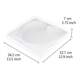 Caja de Regalo de Cartón con Forma de Corazón y Tapa Transparente para Dulces, Regalos, Comida para Degustación y Charcutería, con Diseño de Fresa - Product Image 4