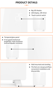 हीटर 1000w 1500w 2000w इनडोर बेडरूम स्पेस वार्मिंग इलेक्ट्रिक स्टोव की दीवार घुड़सवार और खड़ी इलेक्ट्रिक चिमनी हीटर - Product Image 4
