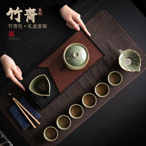 Stoneware Kung Fu <b>Tea</b> <b>Set</b> With Lid Heat Resistant Dehua Ceramic Teapot And <b>Cups</b> For Home Gift - Product Image 3