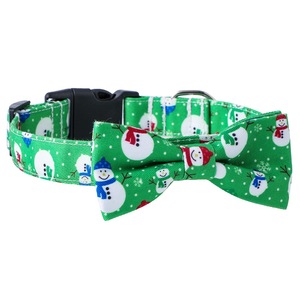 ปลอกคอเครื่องแต่งกายเทศกาลคริสต์มาสสำหรับสัตว์เลี้ยงติดโบว์สำหรับสุนัขลายเกล็ดหิมะ - Product Image 6