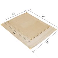 Tapis de protection pour foyer extérieur JOEN FPM 6FT X 6FT en fibre de verre enduite de silicone, résistant à la chaleur, pour les zones gazonnées et les barbecues