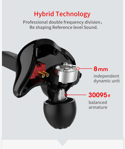 <span class=keywords><strong>KZ</strong></span> <span class=keywords><strong>ZS4</strong></span> Hybrid Technology Casque de basses stéréo 1DD + 1BA Écouteurs intra-auriculaires Moniteur Écouteurs antibruit - Product Image 5