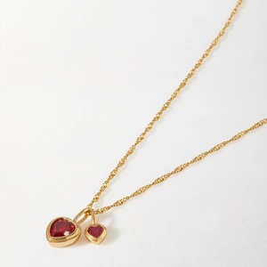 Collar con Colgante de Corazón, Collar de Verano, Sin Deslustre, para Mujer, Moderno, Personalizado, Bonito, Amoroso, Brillante, Plata de Ley 925 - Product Image 4