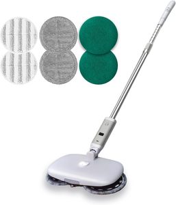 Nettoyeur de sol électrique sans fil rechargeable pour usage domestique avec tige réglable et réservoir d'eau, usage industriel - Product Image 1