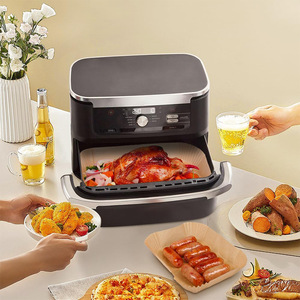 Papel para freidora de aire Ninja, 10.4L, rectangular, con dos recipientes, fácil de limpiar, accesorio para hornear - Product Image 2