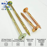 Tornillos de acero al carbono Malaxy con cabeza de puente, tornillos autorroscantes para madera, tornillos estructurales con recubrimiento exterior