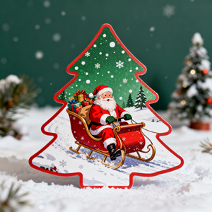 Rentier Silhouette Weihnachten gestanzte Karten | Schwarz-braune Silhouette, lebendiger Kontrast, <span class=keywords><strong>Promo</strong></span>/Grüße, benutzer definierte Wünsche - Product Image 3