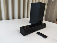 Barre de son amplifiée MyBestSound 60W 2.1CH avec caisson de basses passif et télécommande pour système de cinéma maison