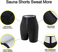 Celana Sauna Wanita Grosir dengan Lapisan Setengah, Penutup Kancing 3 Baris, Celana Fitness Pinggang Tinggi