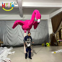 Costume Flamingo Gonflable Éclairage Air Oiseau Costume Géant Gonflable Flamingo Marionnette