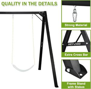 Zoshine, el último juego de columpios, juegos de columpios de metal de alta resistencia para niños y adultos, estructura estable triangular, patio trasero, jardín y uso en parques - Product Image 5