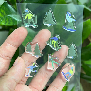 High Quality Custom Luxury Clear 3D Printed Resin Dome Epoxy Stickers, Strong Self-Adhesive <b>Waterproof</b> <b>Labels</b> - Product Image 2