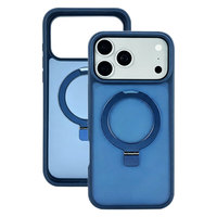 Étui de téléphone magnétique polyvalent en TPU et PC résistant aux chocs 360° °   Support rotatif en métal avec charge sans fil pour iPhone 17 Pro Max