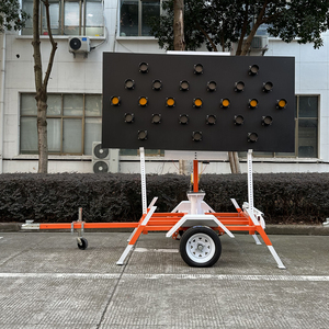 <strong>Traffic</strong> <strong>Warning</strong> Light Yellow/Red Led Solar Powered Direction Flashing Arrow Board <strong>Sign</strong> with >1800m Visual Distance - Product Image 4