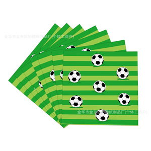 Juego de artículos para fiesta de fútbol, platos de papel, vasos, servilletas, cubiertos desechables para fiesta - Product Image 4