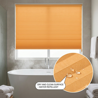 Tissu pour stores alvéolaires semi-occultants en non-tissé spunlace imperméable, orange, 25 mm, sur mesure