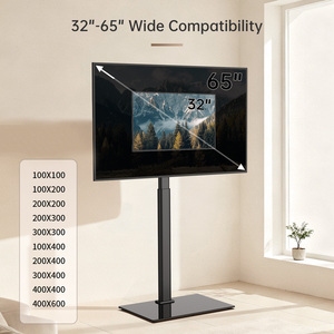 Fabricant de supports de télévision sur pied personnalisés, service ODM OEM, base pivotante réglable en hauteur, acier allié pour téléviseurs de 32 à 65 pouces - Product Image 4