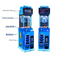 Machine de jeu d'arcade à monnayeur avec logo personnalisé, mini machine à griffes rouge, attrapeur de petits jouets en peluche pour parcs d'attractions, cinémas et centres commerciaux