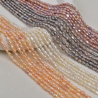 Perles d'eau douce naturelles de qualité AA, forme baroque, 3-4 mm, en vrac, pour la création de bijoux DIY, collier, bracelet