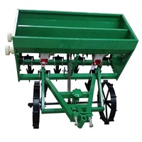 Semoir à blé monté sur motoculteur, planteuse de céréales à double rangée, machine à semer le blé avec fertiliseur intégré pour la ferme