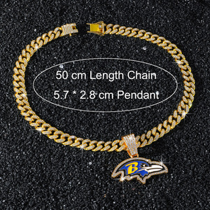 New Simple Personalization Popular Design Shine Alloy Eagle <b>Head</b> Animal Pendant Necklace Hiphop <b>Style</b> Men's Necklace Wholesale - Product Image 5
