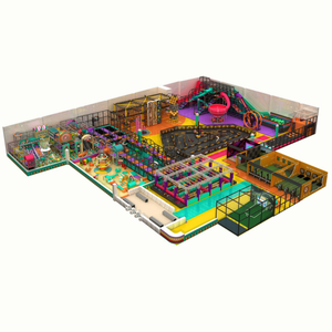 Aire de jeux intérieure personnalisable pour enfants, <span class=keywords><strong>château</strong></span> gonflable avec toboggan et bac à sable, équipement de jeu commercial pour centre commercial et centre d'activités - Product Image 3