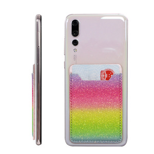 Tarjetero Trasero para Teléfono de Cuero Arcoíris, Tarjetero Trasero para Teléfono con Adhesivo 3M Vibrante, Regalo Creativo - Product Image 4